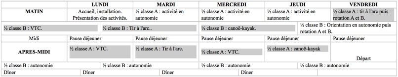 Programme type